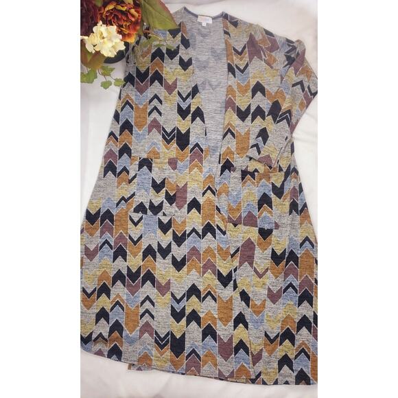 NWoT LulaRoe Sarah S Cardigan Duster Long Sweater Open Front Pockets Womens Size - Picture 4 of 7